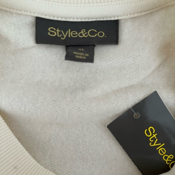 Style & Company crew neck embroidered sweatshirt - Picture 4 of 6